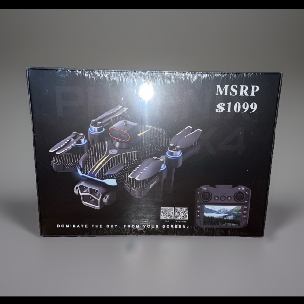 Drone W/Cinematic Camera Built In Screen, Remote, GPS,Auto Return A Phoenix X4